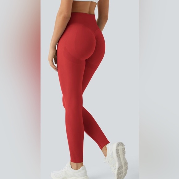 Source Unknown Pants - UltraSculpt Butt Lifting Salsa Red High-Waisted Leggings-NWOT-25"